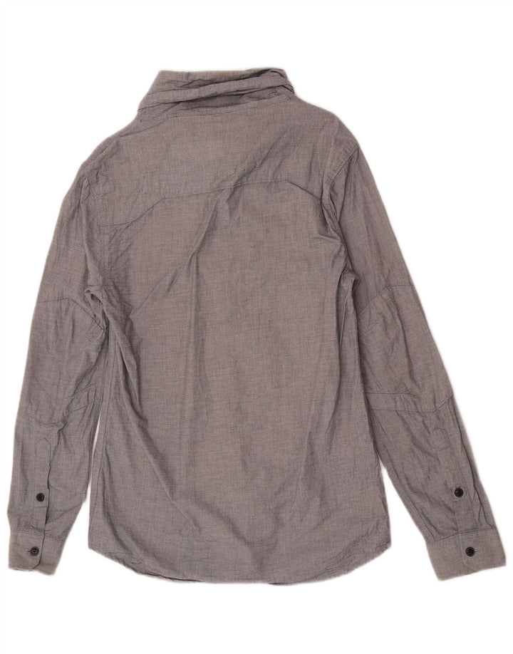 Jack & Jones Herren-Hemd mit Rollkragen, Größe S, Grau, Baumwolle