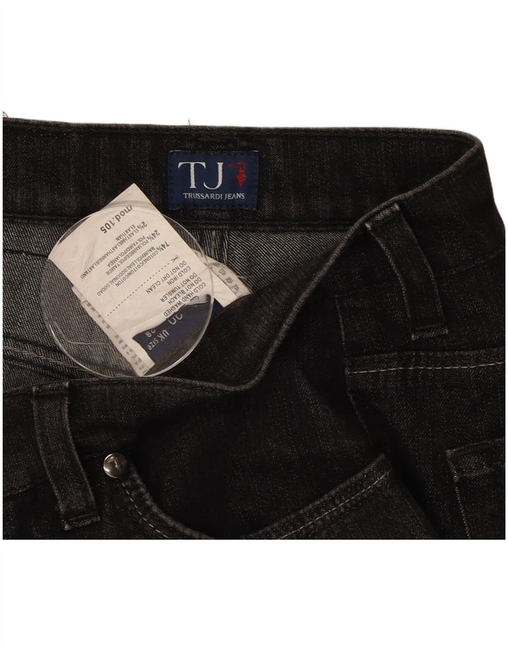 Trussardi Damen Bootcut Jeans W28 L31 Schwarze Baumwolle