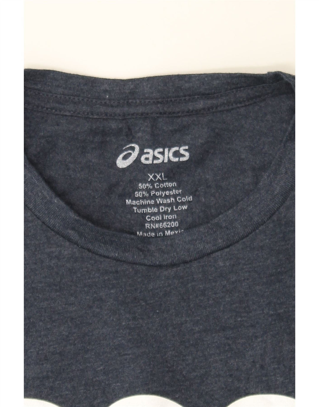ASICS Mens Graphic T-Shirt Top 2XL Navy Blue Cotton Vintage Asics and Second-Hand Asics from Messina Hembry 