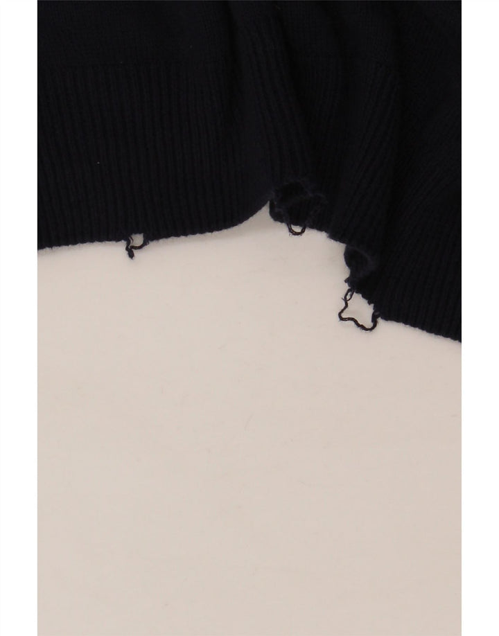 Marks & Spencer Herren-Pullover mit V-Ausschnitt, groß, marineblaue Baumwolle