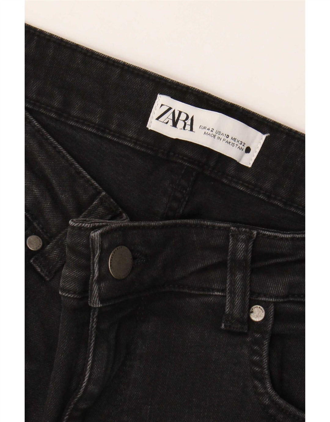 Zara Damen Skinny Jeans EU 42 Large W32 L30 Schwarz