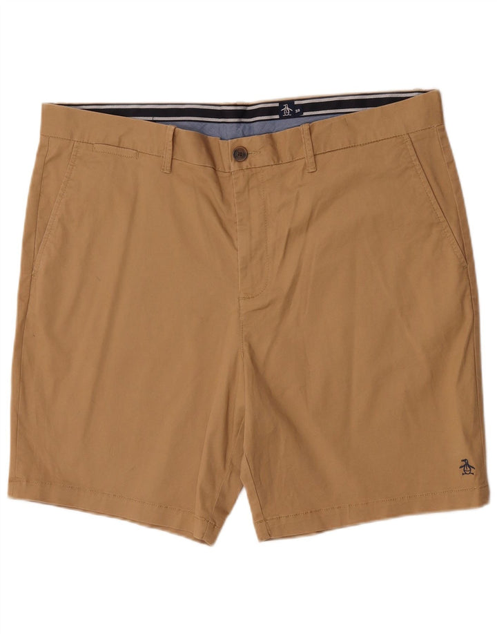 Penguin Herren Chinoshorts W38 XL Khaki Baumwolle
