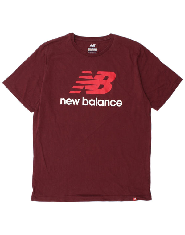 New Balance Herren Grafik-T-Shirt-Oberteil XL Burgunderrot