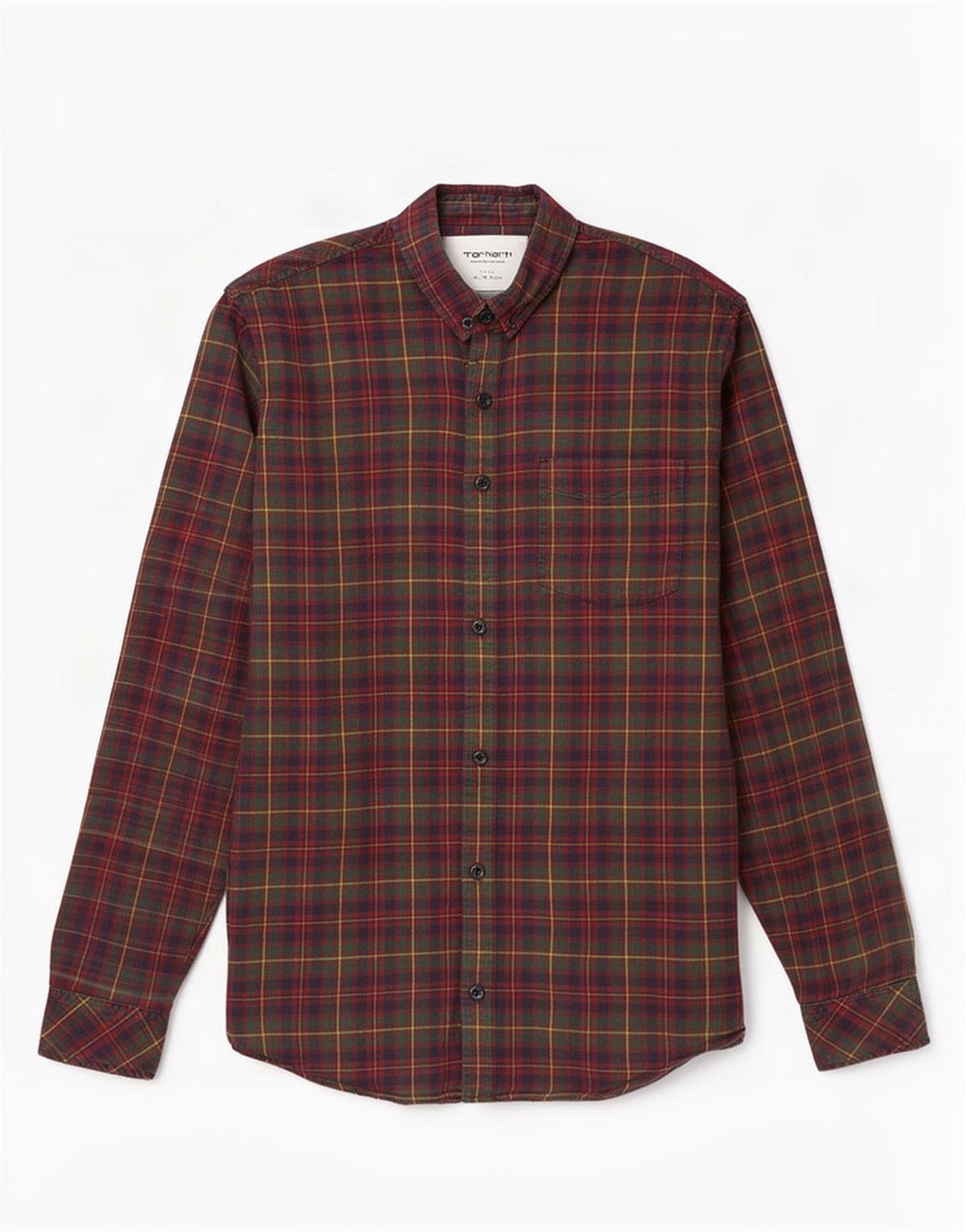 Carhartt Herren Flanellhemd XL grün kariert Baumwolle