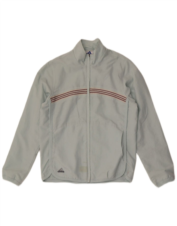 Adidas Jungen Trainingsanzug Top Jacke 15-16 Jahre grün gestreift Polyester