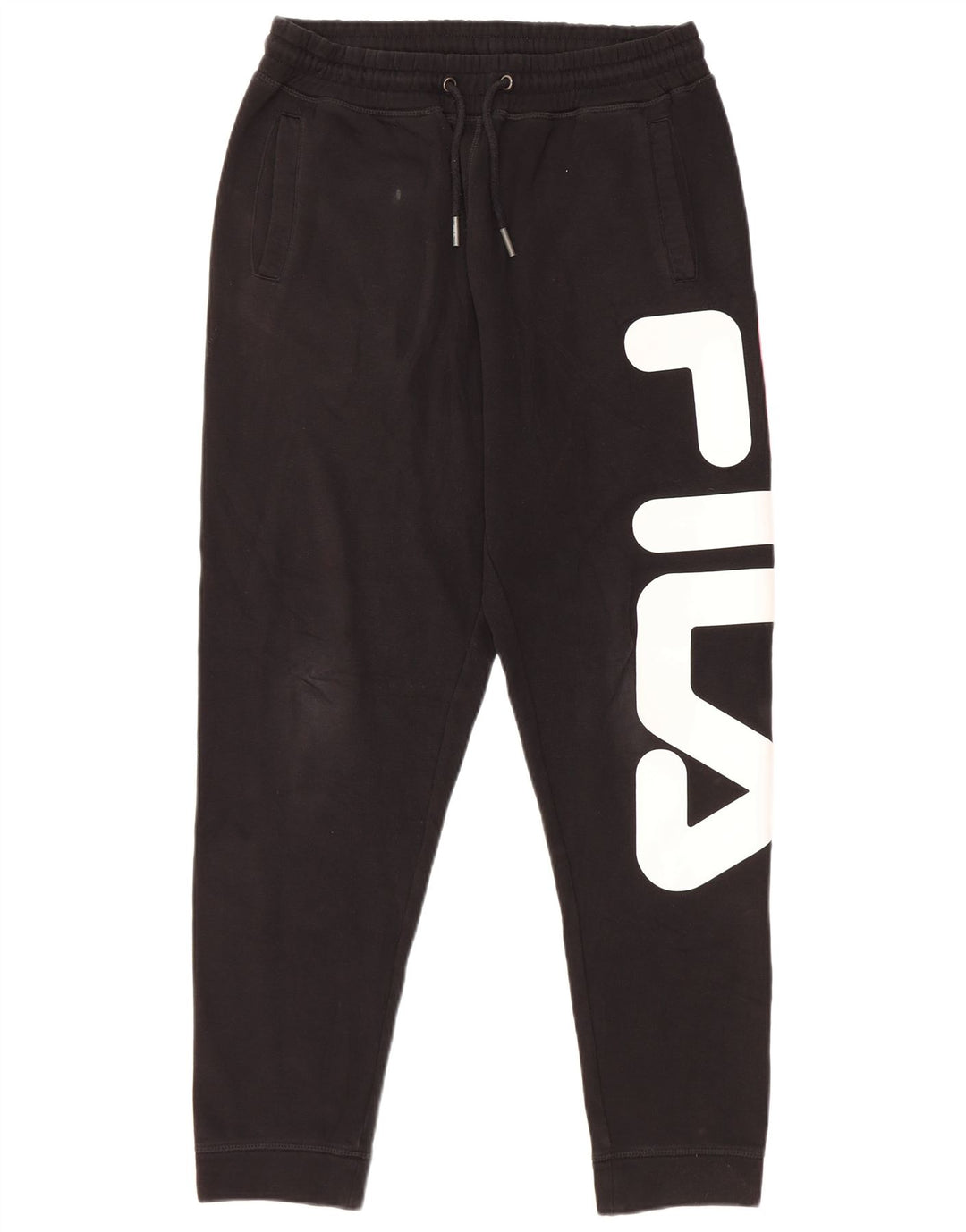 Fila Herren-Trainingshose mit Grafik, Jogginghose, Größe S, Schwarz, Baumwolle