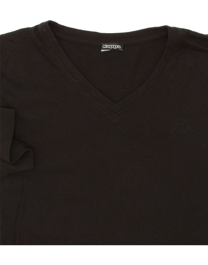 KAPPA Mens T-Shirt Top Small Black Vintage Kappa and Second-Hand Kappa from Messina Hembry 