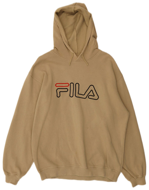 FILA Herren-Kapuzenpullover mit Grafik, groß, Beige