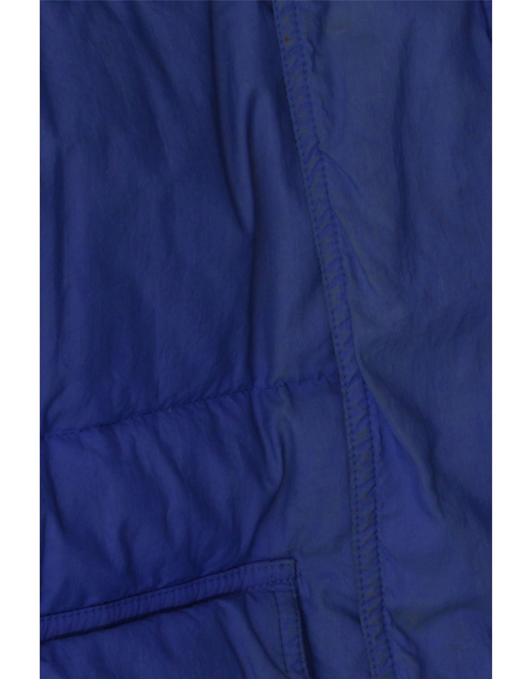 Vintage Herren-Übergröße, gepolsterte Jacke, UK 36, kleines blaues Colourblock-Nylon