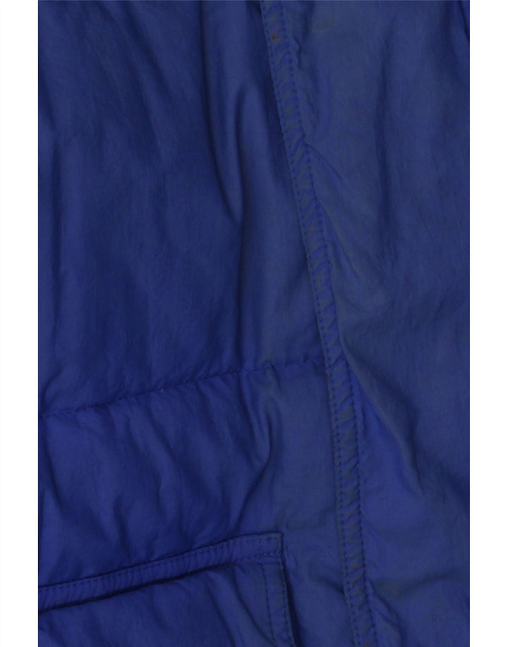 Vintage Herren-Übergröße, gepolsterte Jacke, UK 36, kleines blaues Colourblock-Nylon