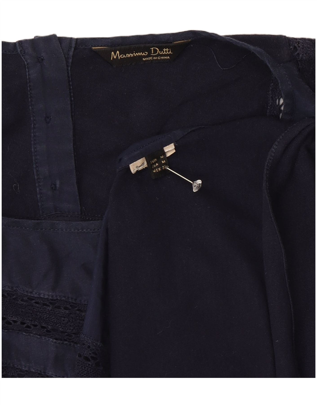 Massimo Dutti Damen Weste Top UK 12 Medium Marineblau