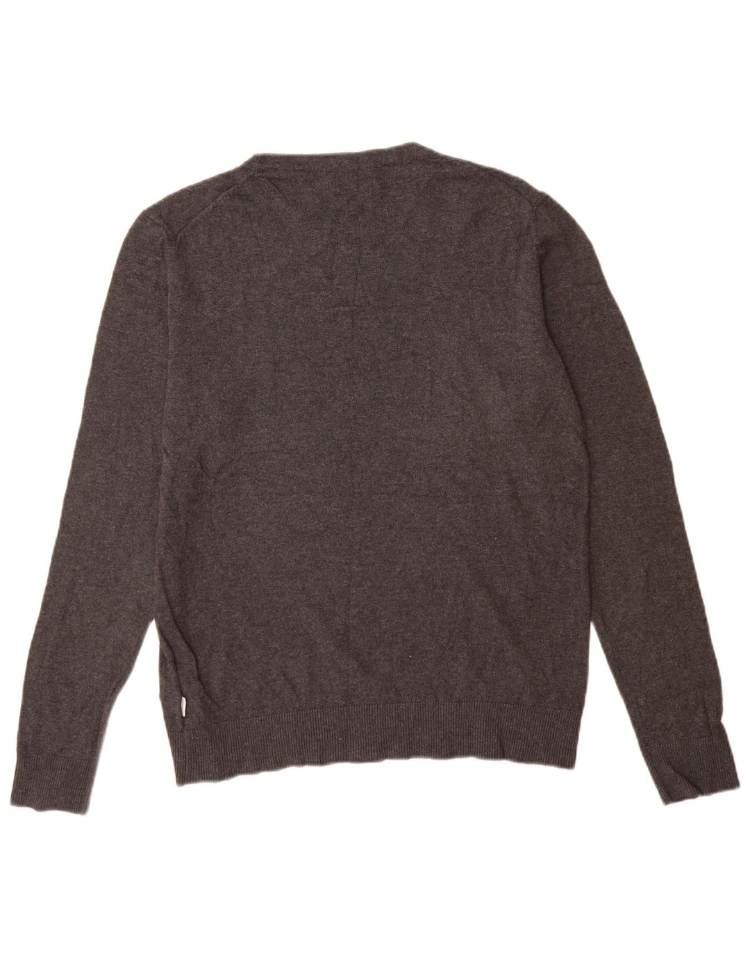 Jack & Jones Herren-Pullover mit Rundhalsausschnitt, mittelgraue Baumwolle