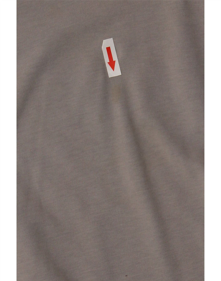 Nike Herren Dri Fit Graphic Top Langarm Small Grau Baumwolle
