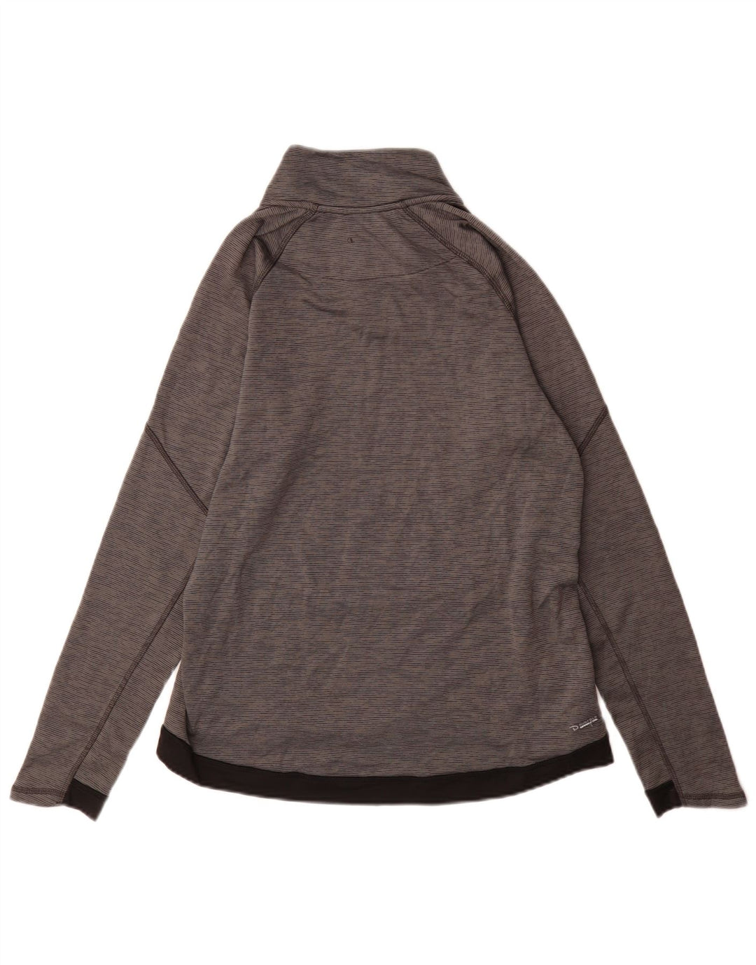 Champion Womens Performance Pullover Trainingsanzug Top UK 16 Large Grau gestreift