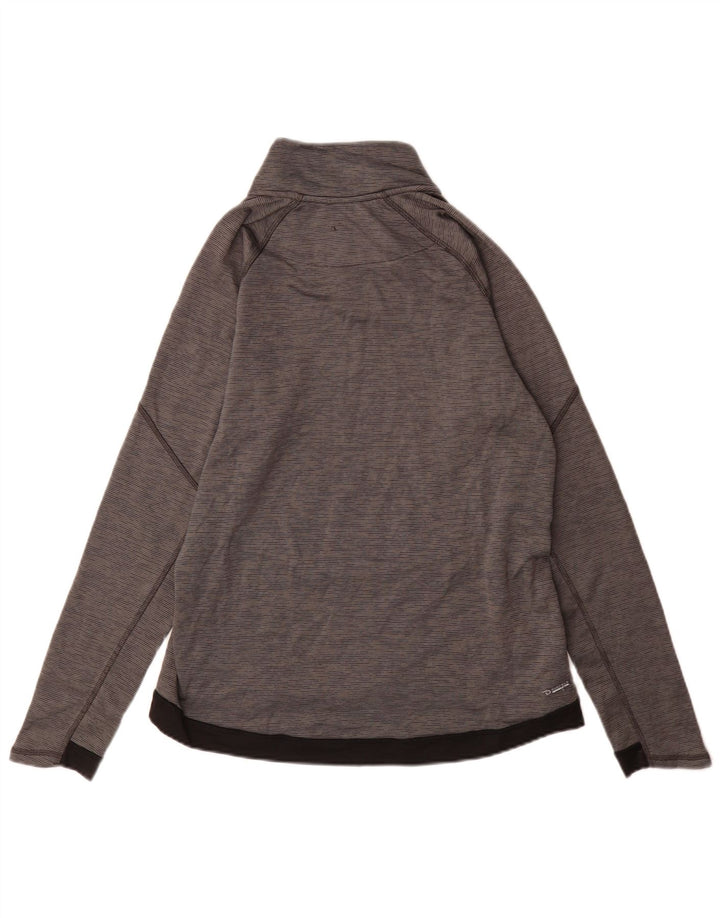 Champion Womens Performance Pullover Trainingsanzug Top UK 16 Large Grau gestreift