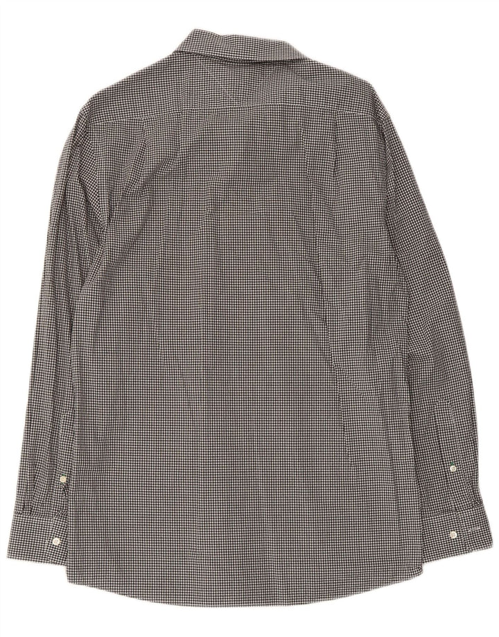 Tommy Hilfiger Herren Slim Fit Hemd Größe 15 1/2 Medium Black Gingham