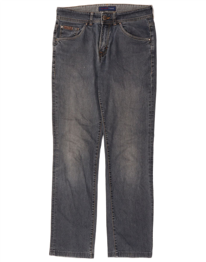 Trussardi Damen Straight Jeans W30 L31 Blau