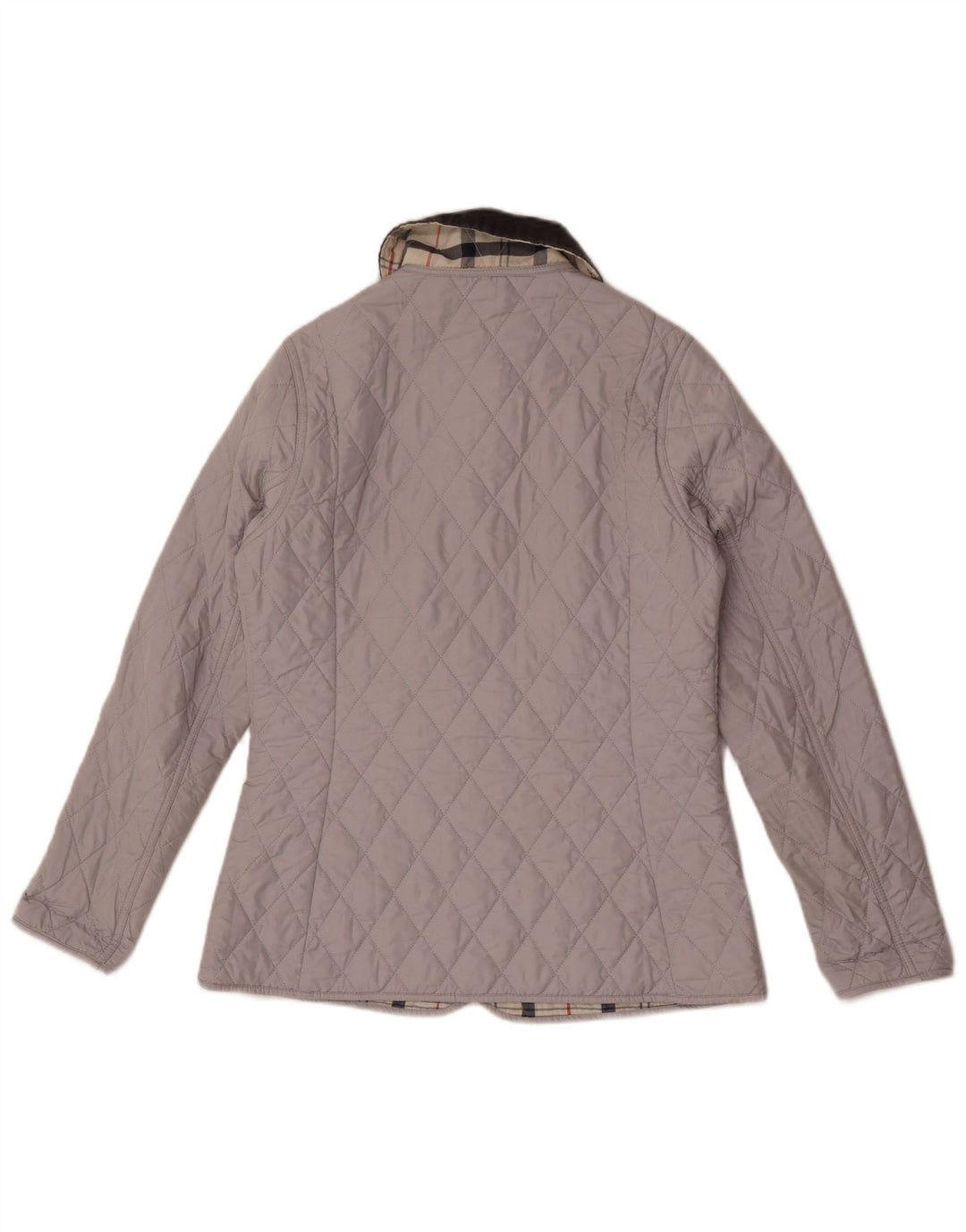 Barbour Damen Steppjacke UK 8 Small Graues Colourblock-Polyester