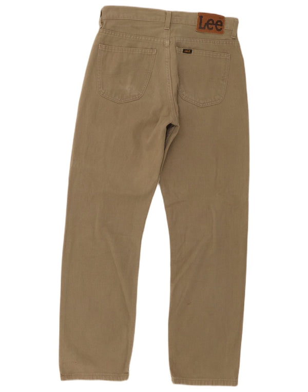 Lee Herren Portland Straight Casual Hose W30 L30 Khaki Baumwolle