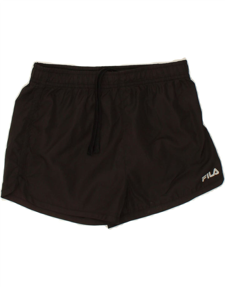 FILA Womens Sport Shorts UK 10 Small Black Polyester Vintage Fila and Second-Hand Fila from Messina Hembry 