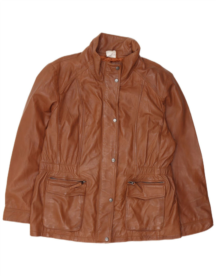 JCC Damen Lederjacke UK 20 2XL Braunes Leder