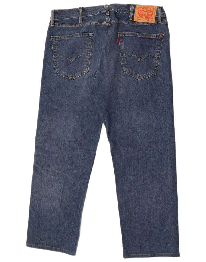 Levi's Herren 505 Straight Jeans W38 L30 Blaue Baumwolle