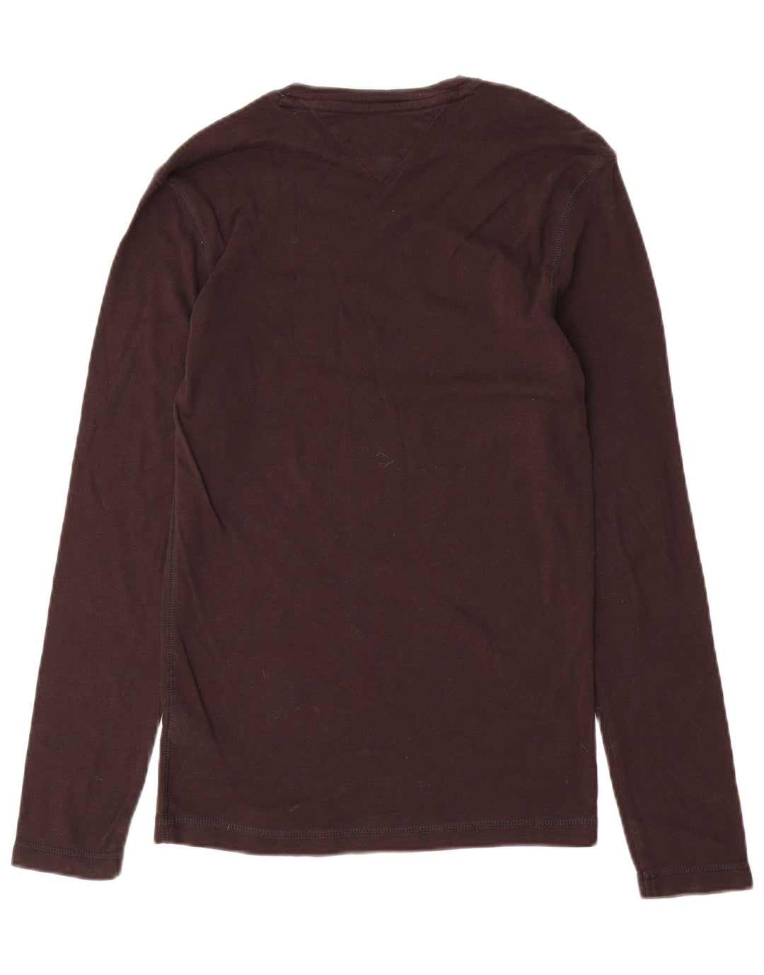 Tommy Hilfiger Damen Top Langarm UK 12 Mittelbraun Baumwolle