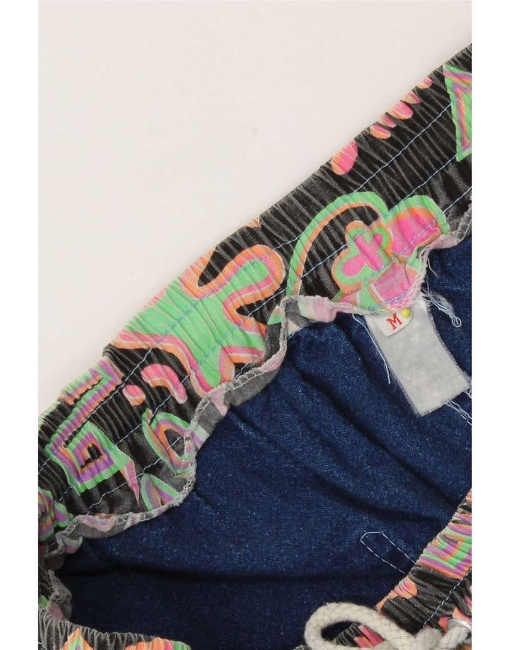 Vintage Damen Jeansshorts Medium W28 Blau Patchwork