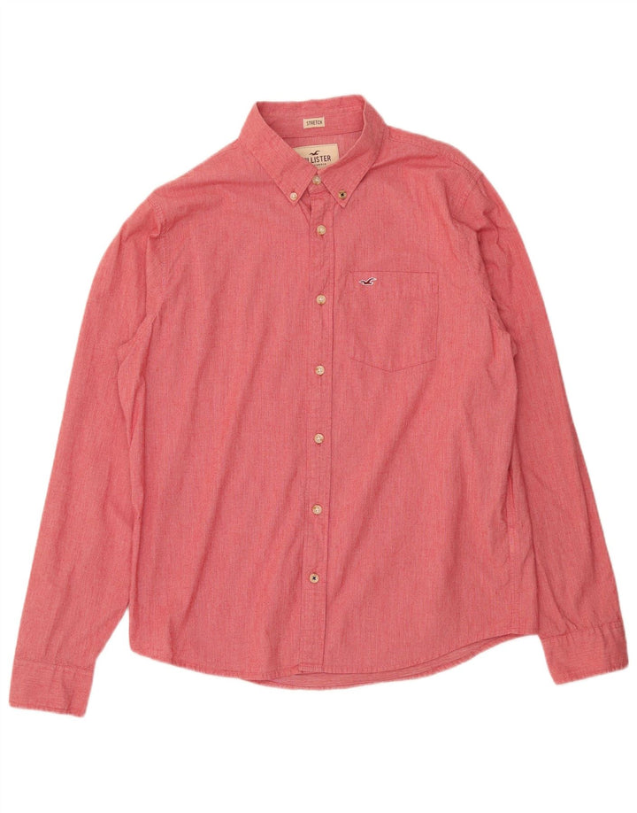 HOLLISTER Herrenhemd XL, rote Baumwolle