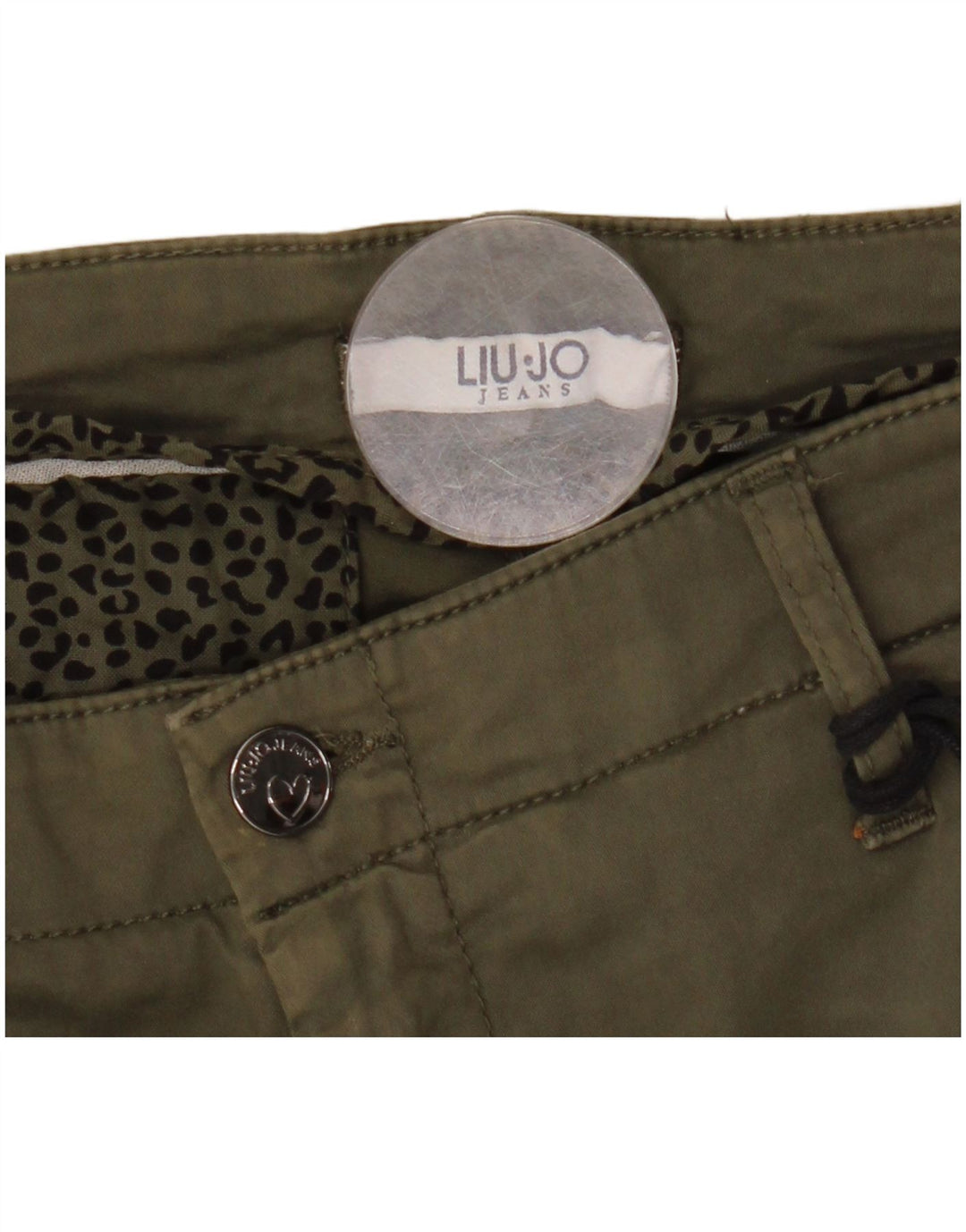 LIU JO Damen Skinny Cargohose W32 L29 Khaki