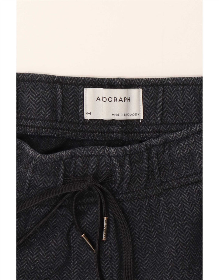 Marks & Spencer Damen-Autograph-Hose, Größe M, W28, L28, Grau, Fischgrätenmuster