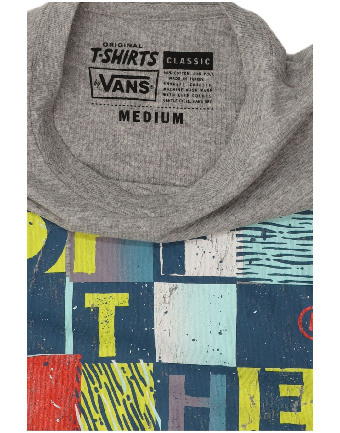 Vans Herren-T-Shirt mit Grafik, mittelgraue Baumwolle