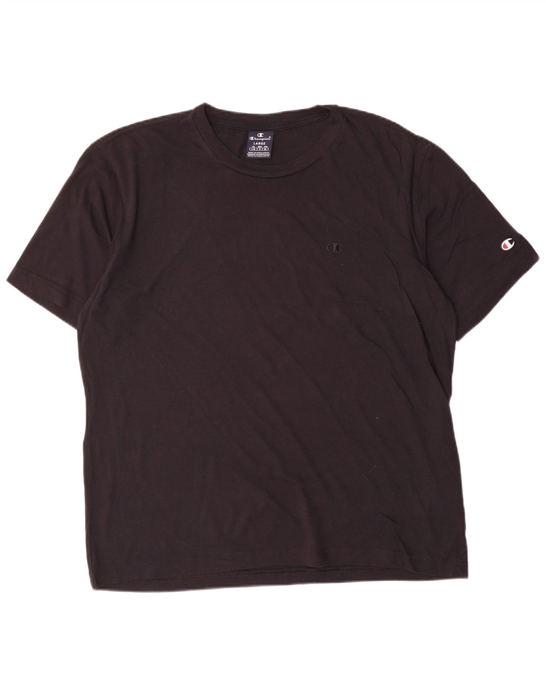 Champion Herren T-Shirt Top Large Schwarz Baumwolle