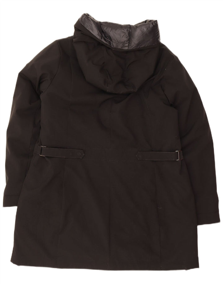 Kanadischer Damen-Kapuzenmantel IT 54 3XL Schwarz Polyester