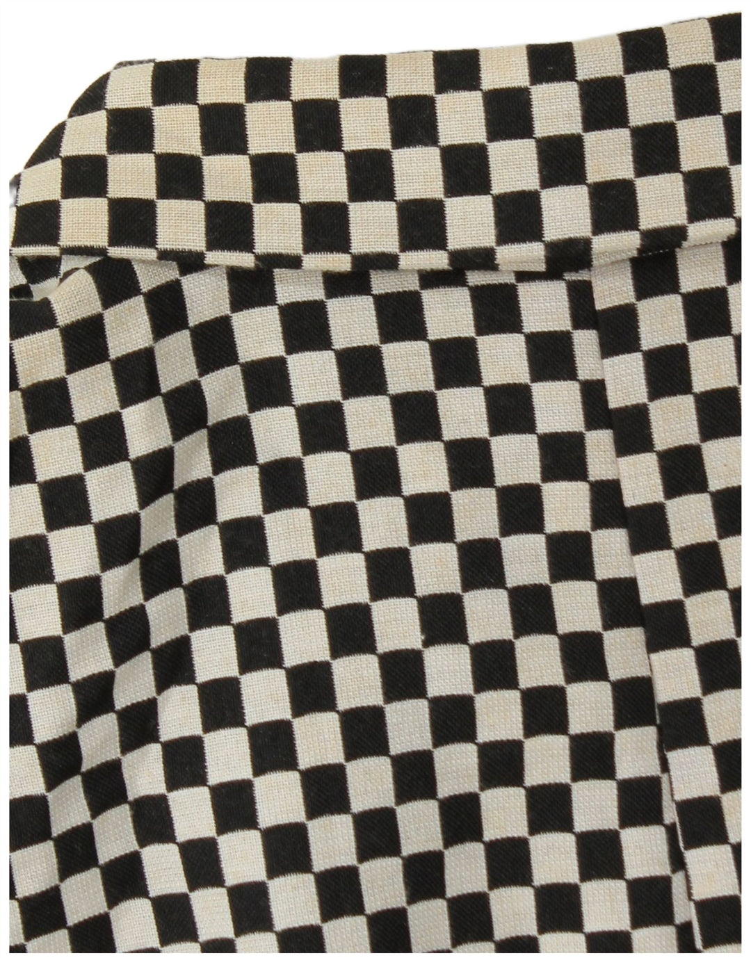 Zara Damen Crop Double Breasted Blazer Jacke UK 6 XS Schwarz Geometrisch