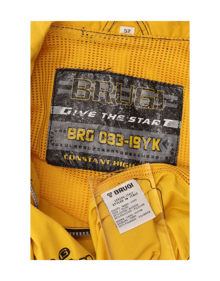 BRUGI Mens Utility Jacket IT 52 XL Yellow Polyester Vintage Brugi and Second-Hand Brugi from Messina Hembry 