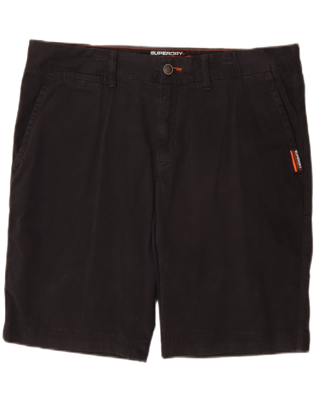 Superdry Slim Chino-Shorts für Herren, W36, Größe L, Schwarz, Baumwolle