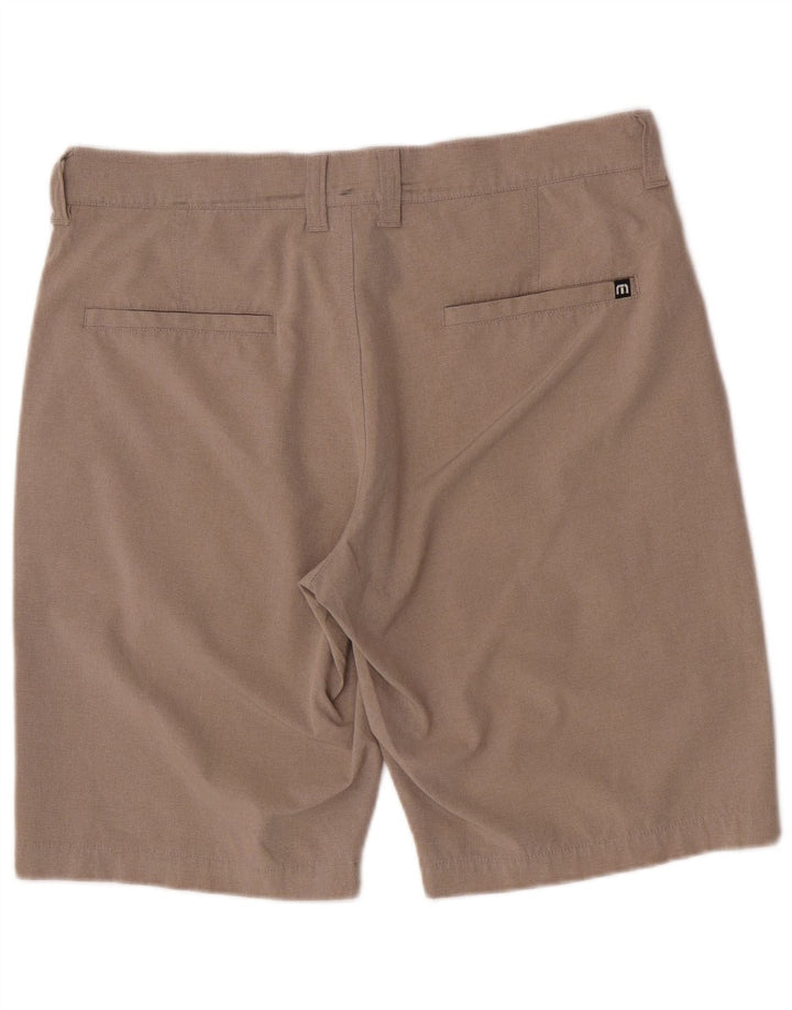 Travis Mathew Herren-Chinoshorts mit normaler Passform, W32, mittelbeigefarbenes Polyester