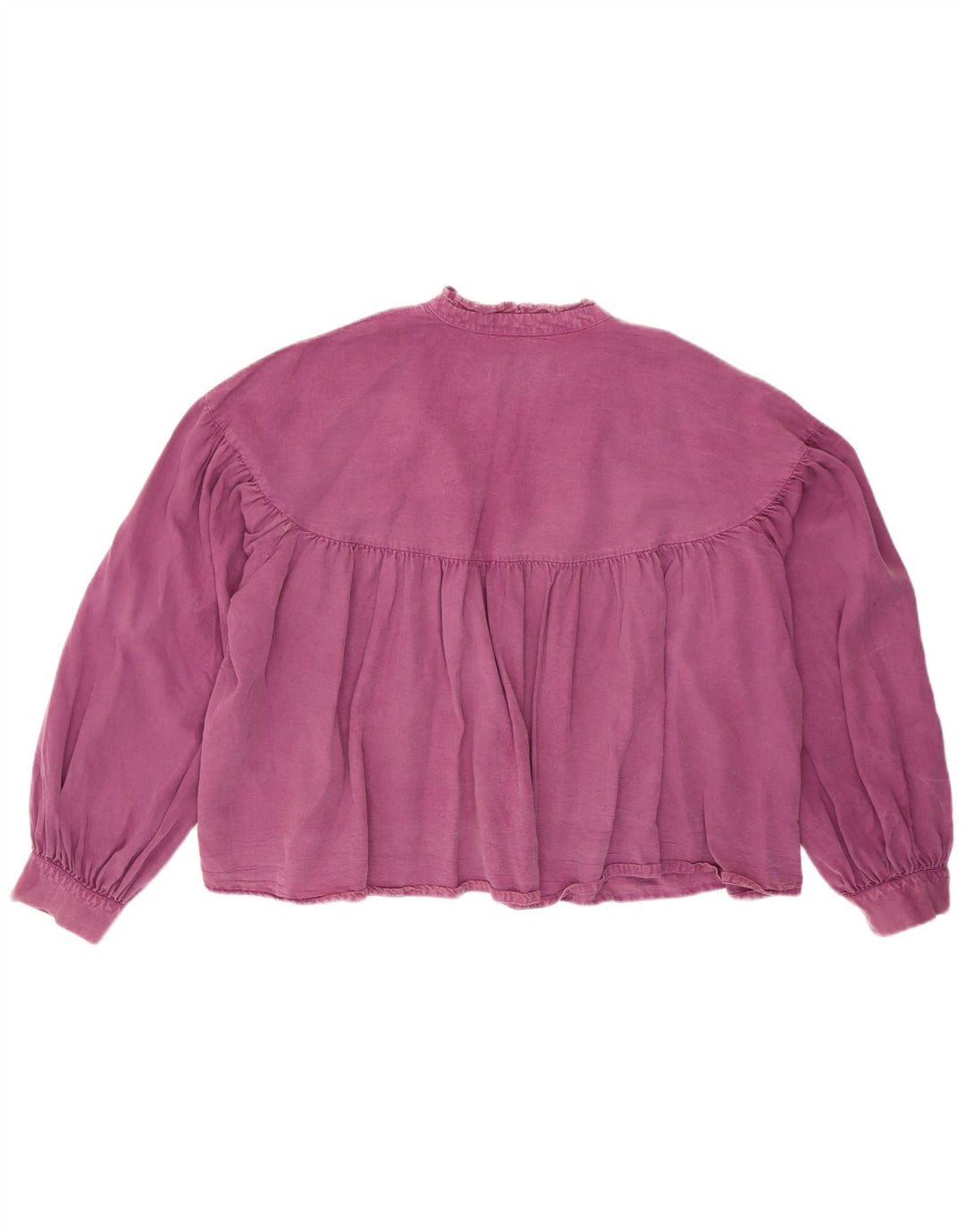 Zara Damen-Bluse, übergroß, bauchfrei, langärmelig, Gr. 40, Größe S, Lila