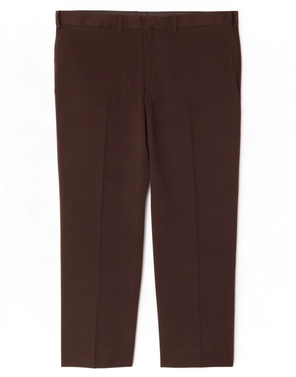 Marks & Spencer Mens Straight Chino Trousers W42 L29 Brown Polyester