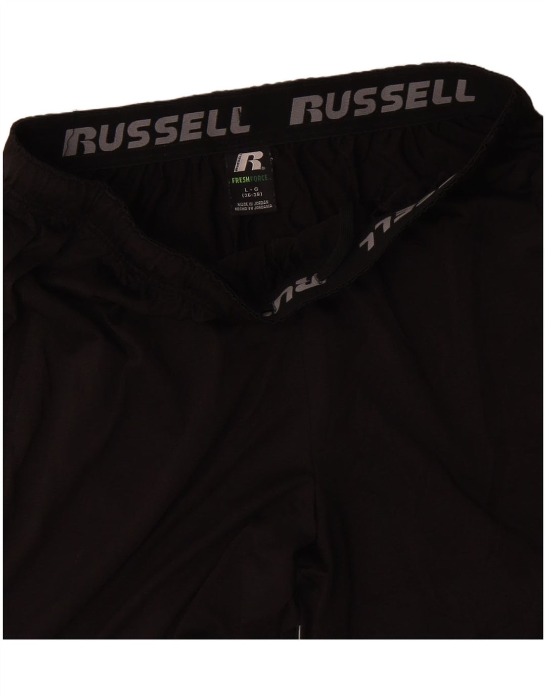 RUSSELL ATHLETIC Herren-Sportshorts, groß, schwarzes Polyester