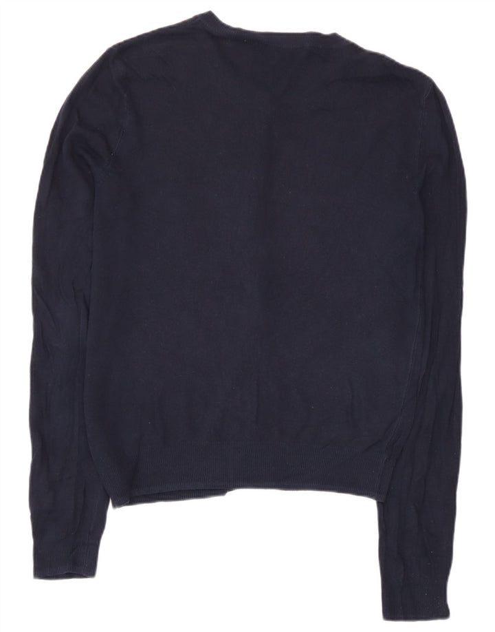 Marks & Spencer Damen-Cardigan-Pullover UK 10 Small Marineblaue Viskose