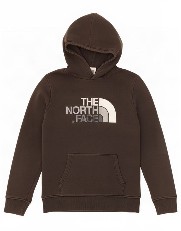 The North Face Jungen-Pullover mit grafischem Kapuzenpullover, 11–12 Jahre, groß, braune Baumwolle