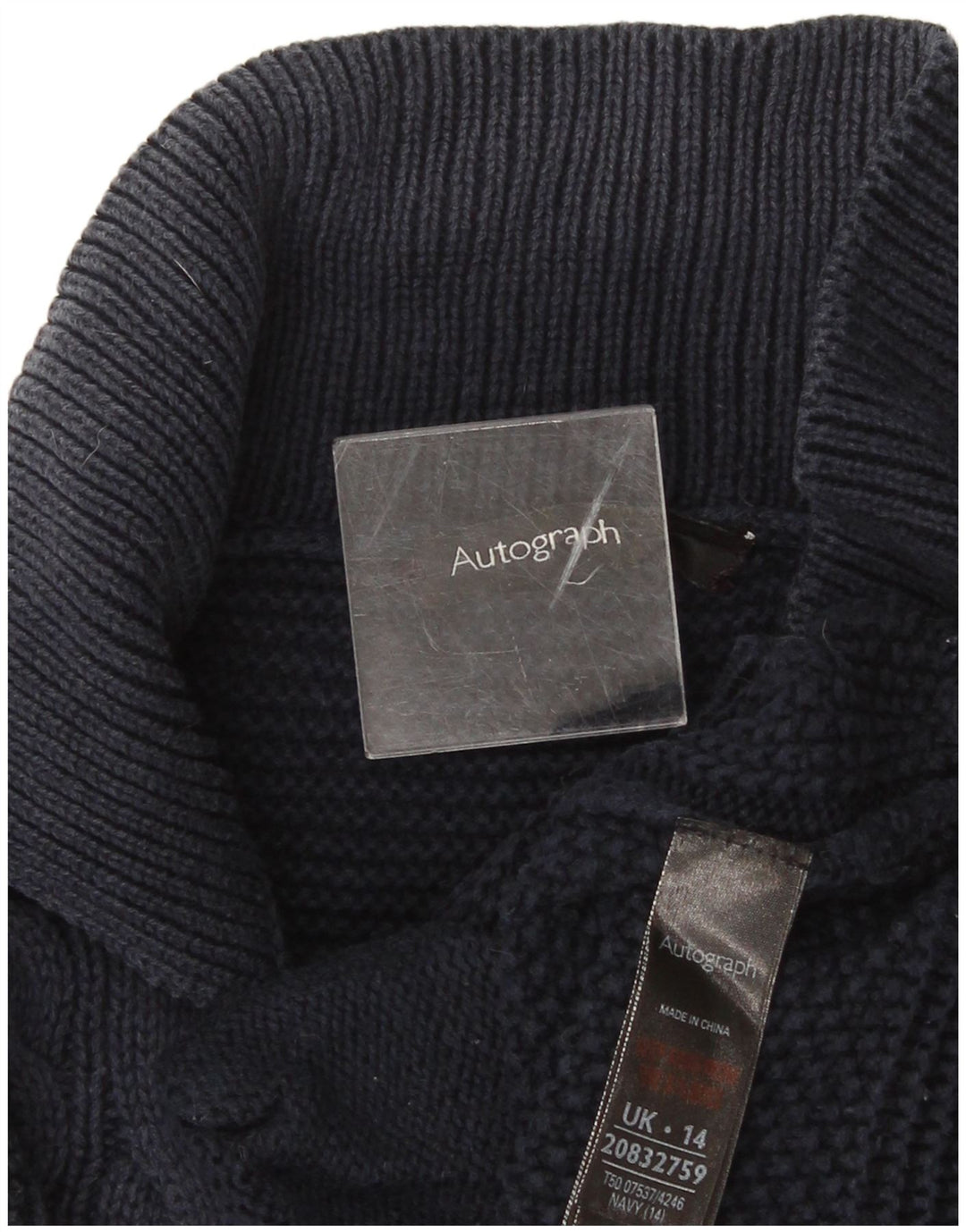 Marks & Spencer Damen-Strickjacke „Autograph“, Gr. 14, Marineblau