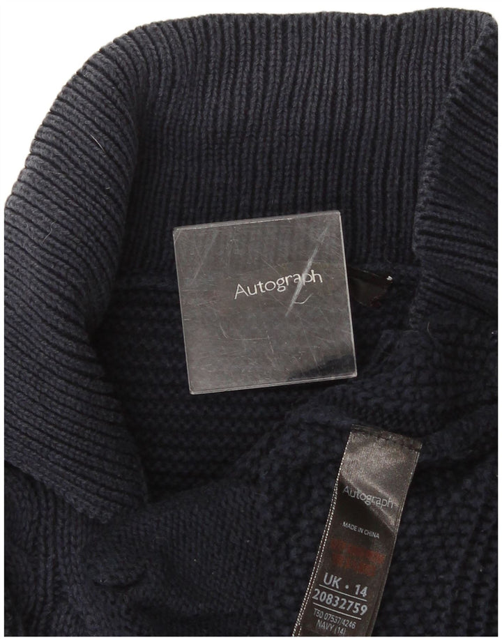 Marks & Spencer Damen-Strickjacke „Autograph“, Gr. 14, Marineblau