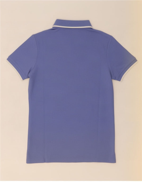 Lotto Damen Poloshirt UK 14 Große blaue Baumwolle