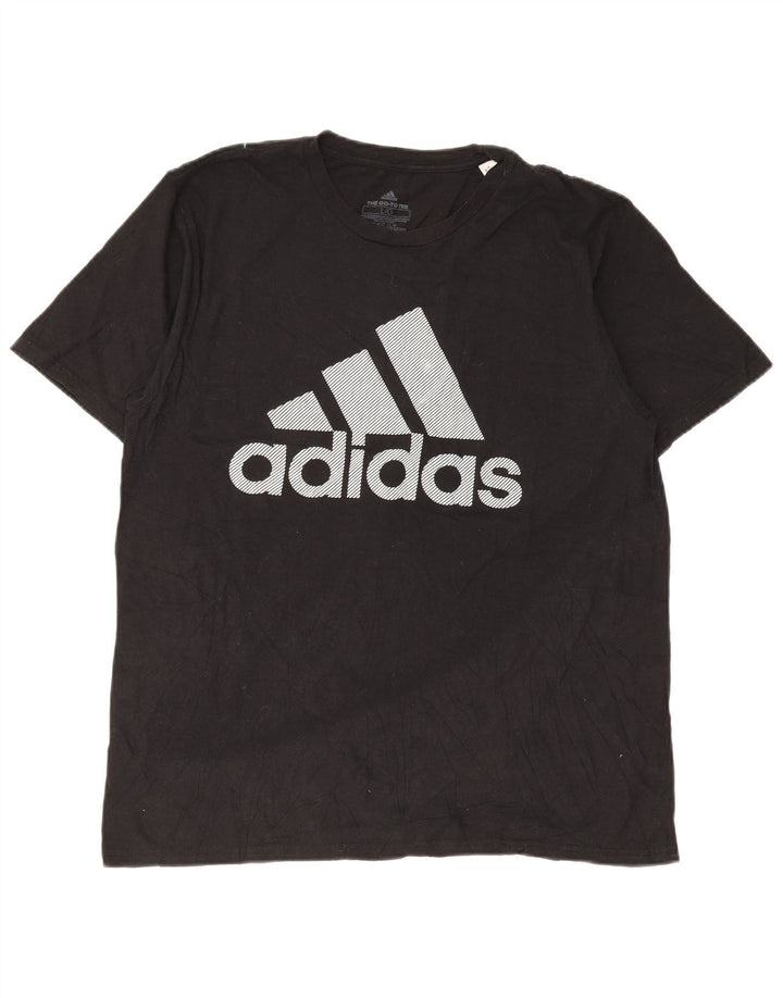 Adidas Herren Grafik T-Shirt Top Large Schwarz