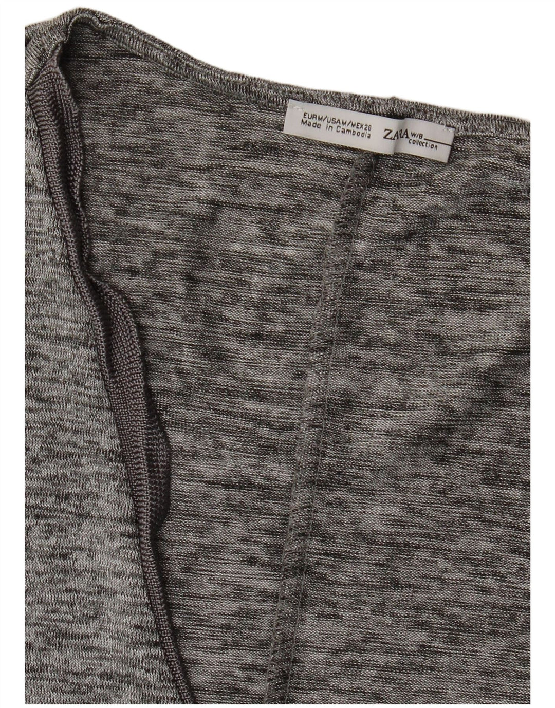 Zara Damen-Trägershirt UK 12 Mittelgrau meliert
