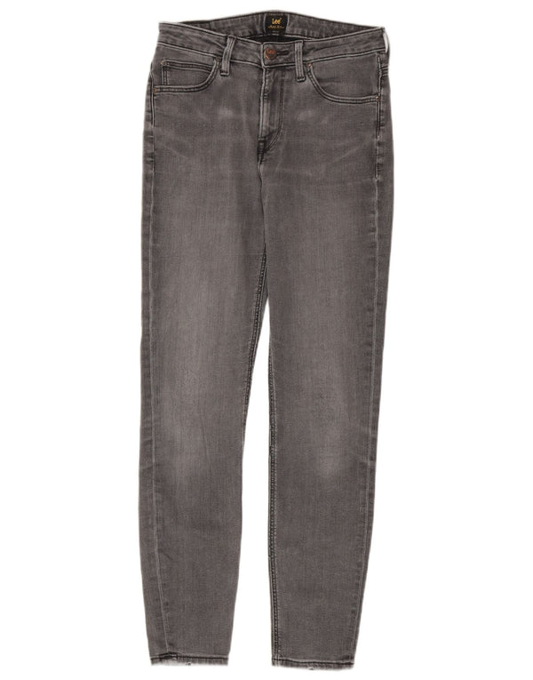 Lee Damen Scarlett High Skinny Jeans W28 L31 Graue Baumwolle