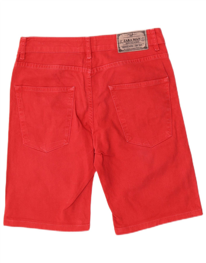 Zara Herren Jeansshorts EU 40 Medium W31 Rot